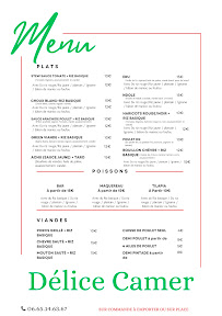 Menu Délice Camer Page 1
