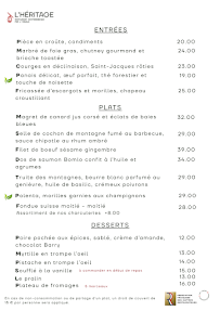 Menu L'Escale, Super-Châtel, Hôtel Restaurant Page 3