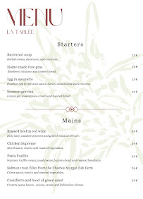 Menu La Tablée Alpe d'Huez Page 4