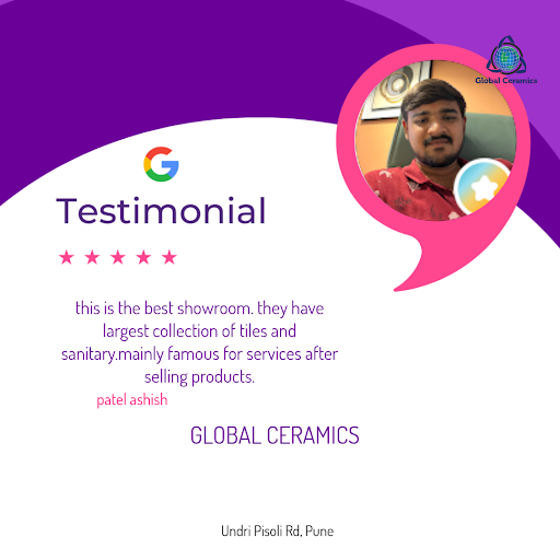 Patel Ashish raves about his exceptional experience at GLOBAL CERAMICS in Pune! He loved the exte… post image