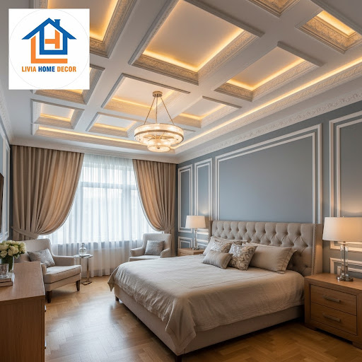 Transform your bedroom into a calm, luxurious retreat with creative false ceiling moulding ideas…