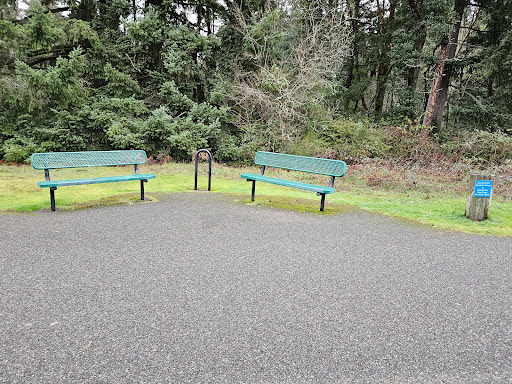 Two benches and a bike rack - Thumbnail