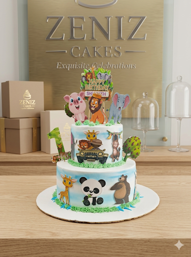 🦁 Go Wild for Baby’s First Birthday! Custom Jungle Theme Cakes 🐼✨ post image