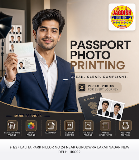 Get high-quality passport photo printing services at JAGDISH PHOTOCOPY, your nearest printing sho… post image