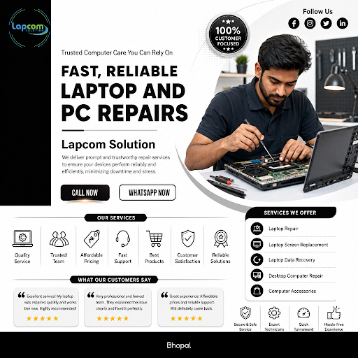 Lapcom Solution offers reliable computer repair services including laptop lamination, screen repl…