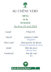 Menu AU CHÊNE VERT Page 20
