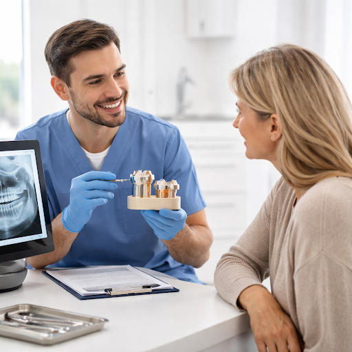 Thinking about replacing a missing tooth with a dental implant? At Asha Dental Care in Kopar Khai… post image