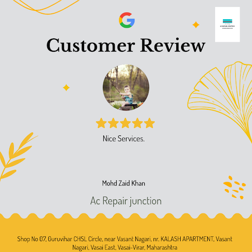Mohd from Vasai-Virar gives a glowing 5-star review for Ac Repair Junction! He raves about our ex… post image