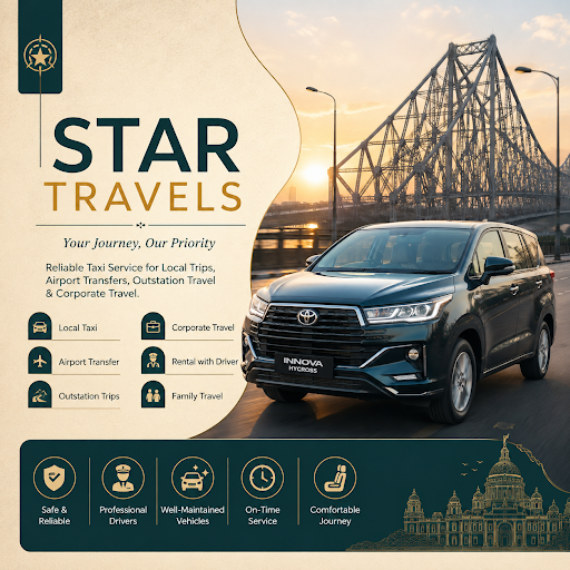 Travel with confidence across Kolkata and beyond with STAR TRAVELS. From seamless airport transfe…