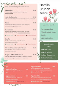 Menu Restaurant Courbevoie | Brunch Camila Café Page 1
