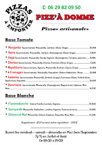 Menu PIZZ’À DOMME Page 1