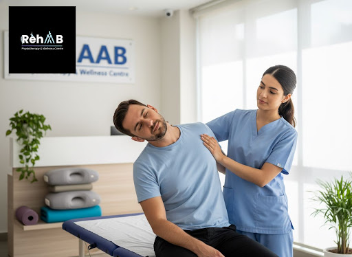 Neck stiffness, headaches, and shoulder tension can slow you down. At RehAAB Physiotherapy And We… post image