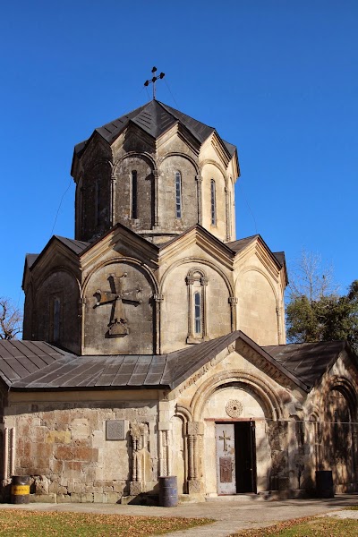 Photos of Katskhi's cylindrical form Church