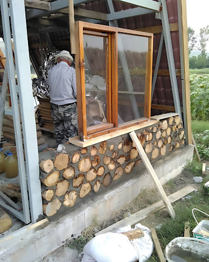 Concrete and wooden mix house post image