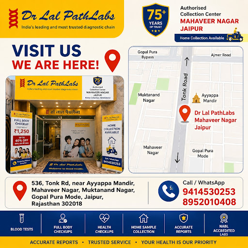 📍 Visit Dr Lal PathLabs Mahaveer Nagar, Jaipur