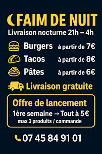 Menu FAIM DE NUIT Page 1