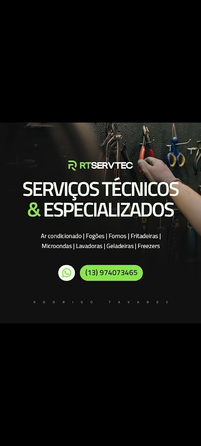 RTServTec - Consertos de eletrodomésticos e refrigeração. Conserto de Geladeira, fogão, lavadora, micro-ondas e mais...