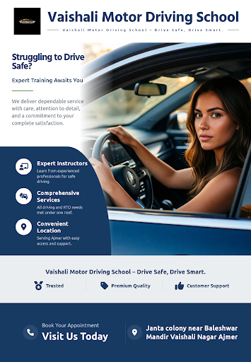 Vaishali Motor Driving School offers comprehensive motor driving training with expert instructors… post image