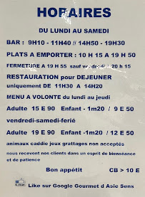 Menu Gourmet d'Asie Page 1