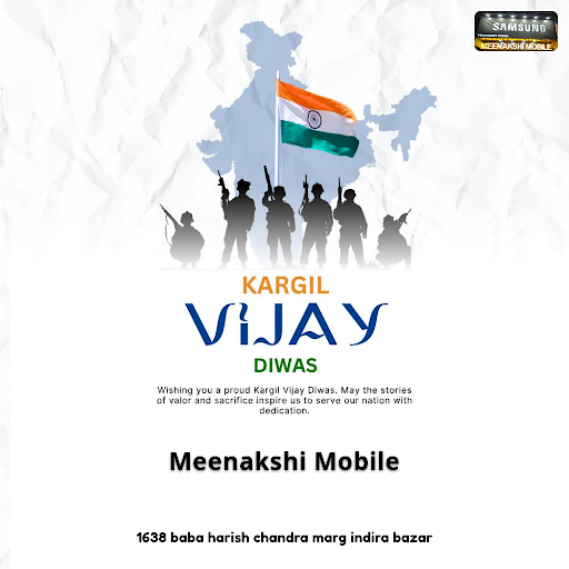 Celebrating Kargil Vijay Diwas with gratitude and respect. At Meenakshi Mobile, we honor sacrific… post image