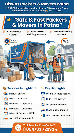 Biswas Packers & Movers Patna – Safe & Hassle-Free Shifting! 📦 post image