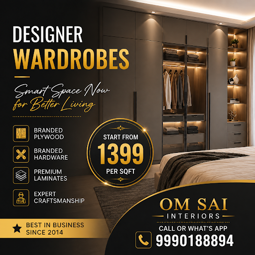 Modular wardrobes start from 1399 per sqft. post image