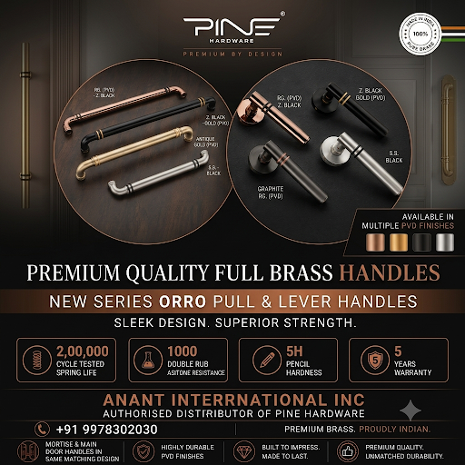 Pine Full Brass Mortise Handles