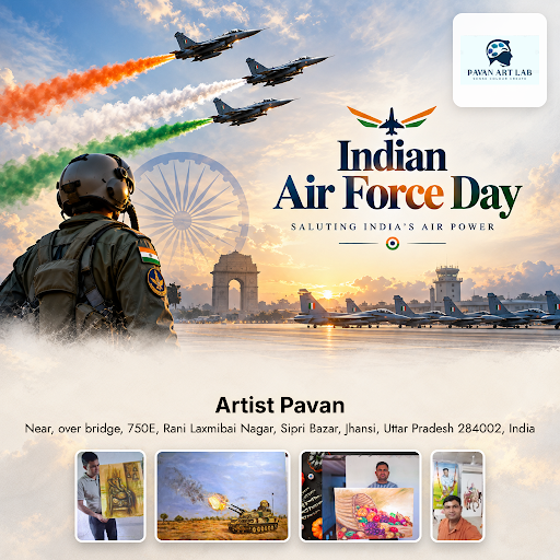 Celebrate Indian Air Force Day with Artist Pavan’s vibrant line drawing art and captivating paint… post image