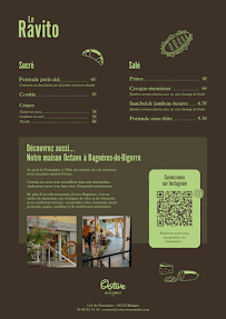 Menu Maison Octave • Col du Tourmalet • Café Restaurant Page 1