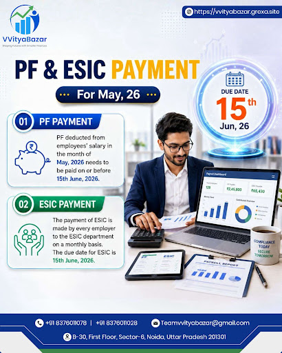 📢 PF & ESIC Compliance Alert – Due Date: 15 June 2026 post image