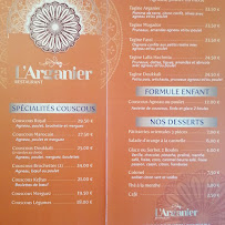 Menu L'Arganier Page 1