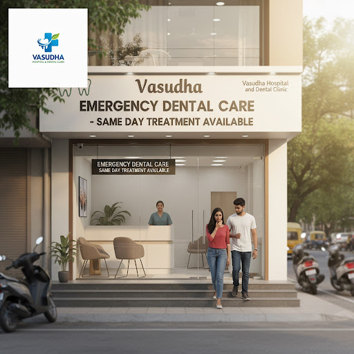 Severe toothache, broken tooth, swelling or bleeding gums? Don’t wait in pain. Vasudha Hospital a… post image
