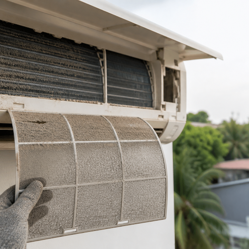 Is your split AC running but not cooling the room like before? At AK COOL SERVICE - Air condition… post image