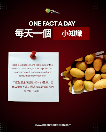 🥭每天一個小知識 1 Fact a Day 印度生產全球超過 40% 的芒果，但大部分都留在國內享用！🥭 所以，印度的芒果出口量相對較少。🌍 你知道這個小知識嗎？👀 India prod… post image