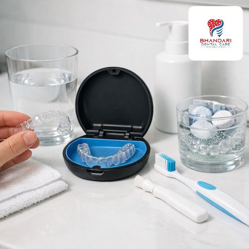 Wearing clear aligners for a straighter smile? Proper care keeps them clean, invisible and effect… post image