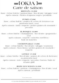 Menu OKJA - Pizzeria & Cocktails à Lyon 7 Page 2