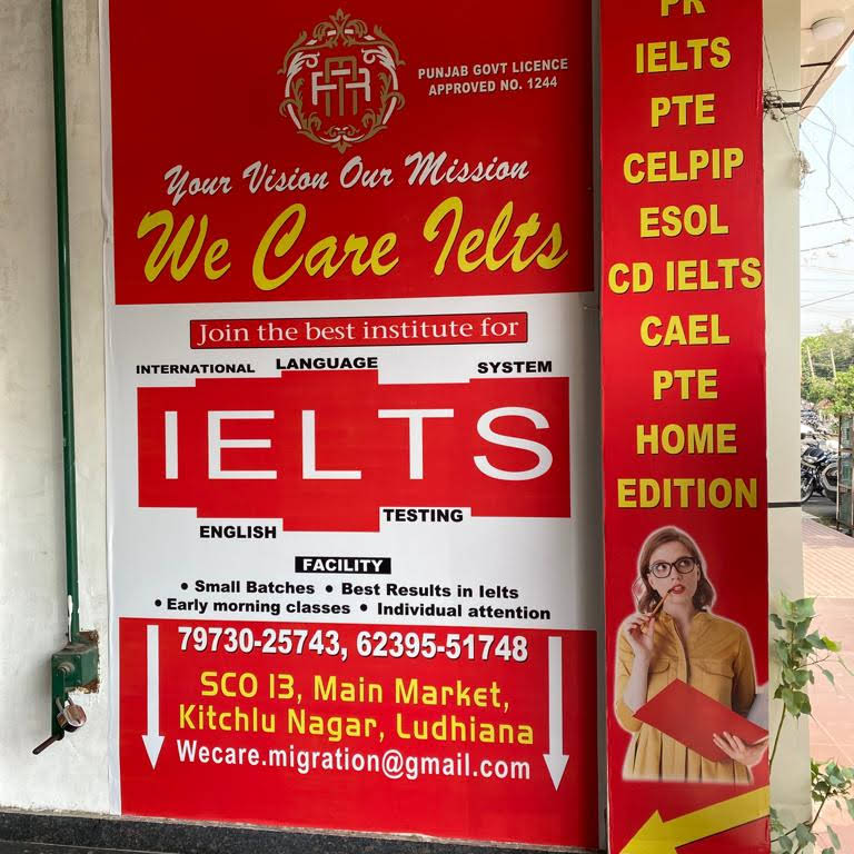 WE CARE IELTS Logo