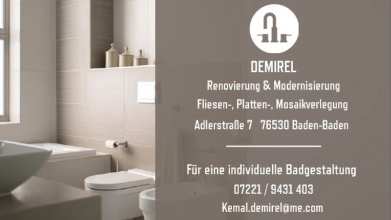 Demirel Renovierung und Modernisierung / Fliesenverlegung / Fliesenleger
