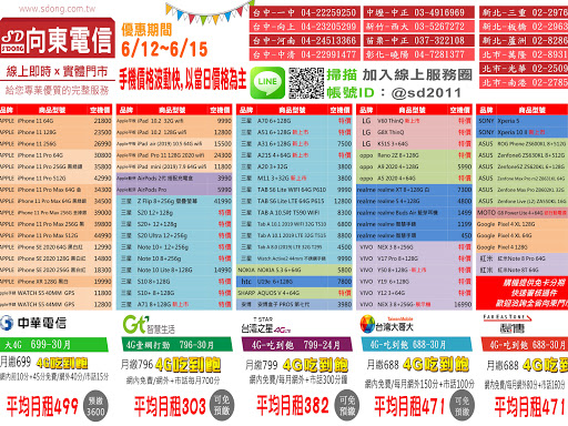 S Dong向東電信中壢店 提供無卡分期 向東電信中壢店 無卡免卡分期 實體店面