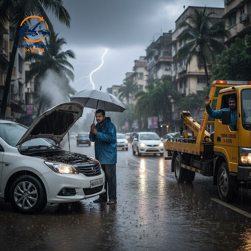 Worried about car trouble in the middle of a Mumbai downpour? At Towing Service 24 hours in Andhe… post image