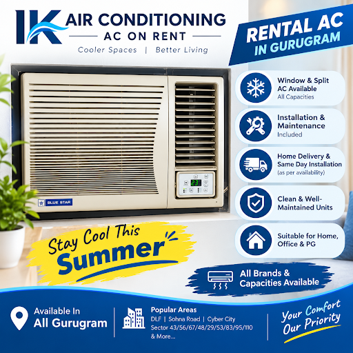 IK Air Conditioning AC on Rent provides Window and Split AC rental services across Gurugram for h… post image