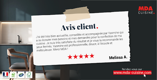 Toute l’équipe MDA vous remercie chaleureusement pour votre avis 5 étoiles. Votre satisfaction est notre plus belle récompense et nous sommes ravis d’avoir pu vous accompagner dans votre projet.

Nous mettons chaque jour tout en œuvre pour vous proposer des conseils personnalisés, des produits de qualité et les meilleurs prix sur l’électroménager, la télévision, la literie et la cuisine.

Merci pour votre confiance et à très bientôt dans votre magasin MDA !

Rendez-vous en magasin et sur : www.mda-electromenager.com