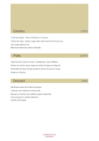 Menu Le Bistrot de la Tour Page 1