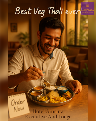 Indulge in the flavors of India with our Veg Thali, a customer's favorite at Hotel Amruta Executi…
