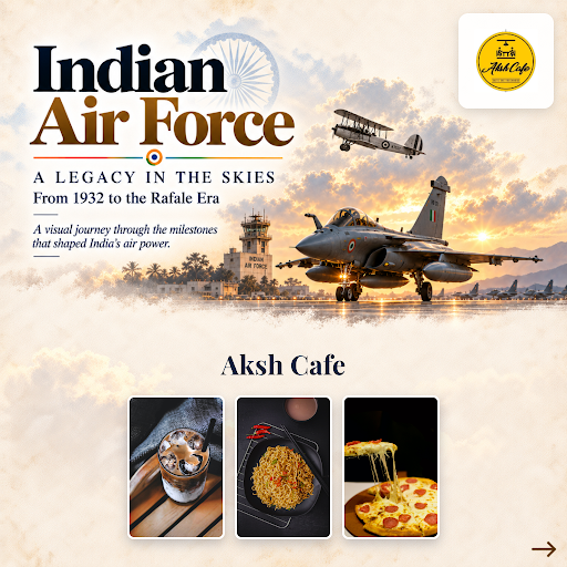 Celebrating Indian Air Force Day at Aksh Cafe with gratitude and respect. Enjoy our delicious piz… post image