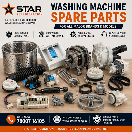 Looking for washing machine spare parts in Jankipuram, Lucknow? Star Refrigeration provides washi… post image
