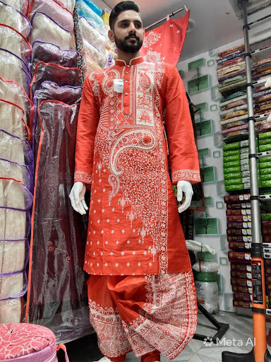🧡 Royal Traditional Look – Designer Kurta & Dhoti ✨ post image