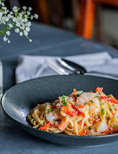 King Prawn & Crab Linguine Brown Crab & Chilli Butter