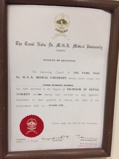 Photos of Dr. Payman Keshavarz Motamedi DDS.
