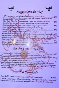 Menu Restaurant Nuit d'Orient Page 5